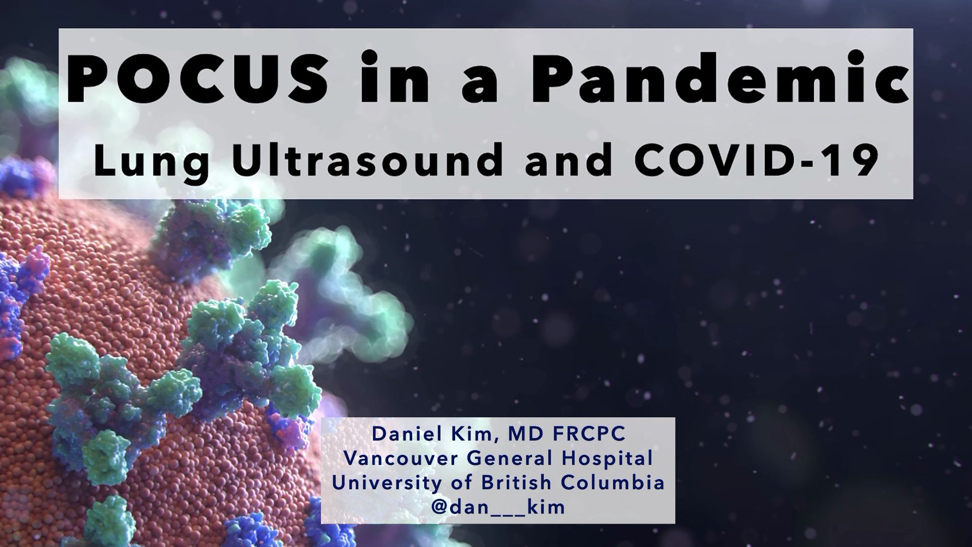 POCUS in a Pandemic, a presentation on the use of lung ultrasound